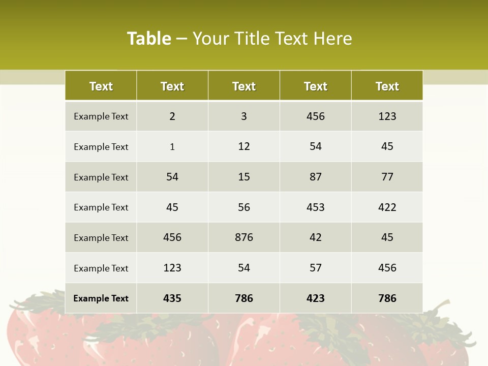 Strawberry Diet Berry PowerPoint Template