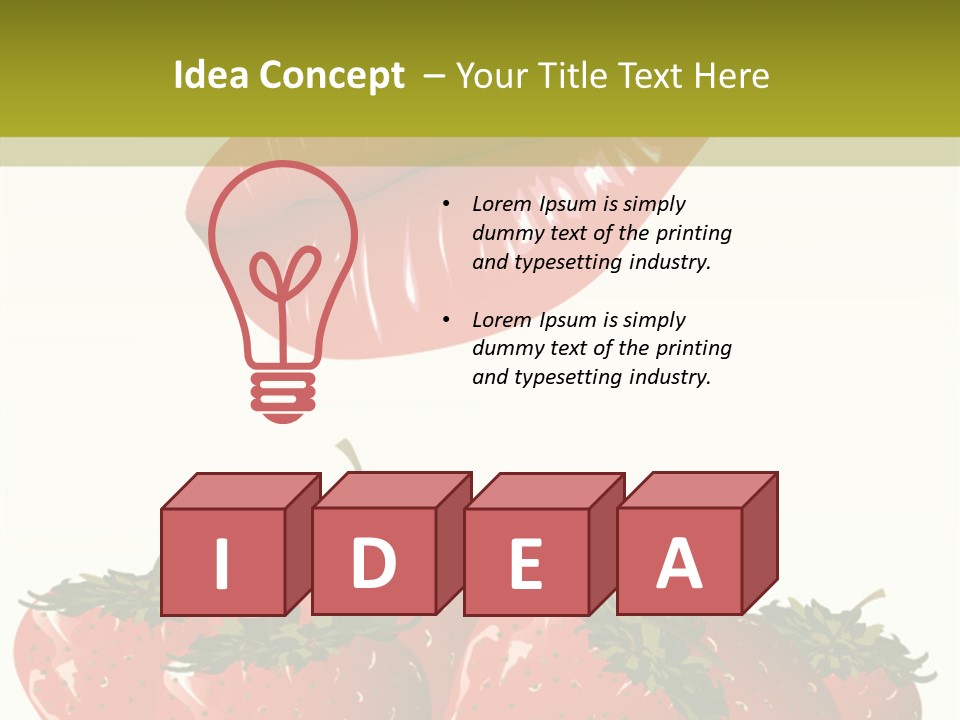 Strawberry Diet Berry PowerPoint Template