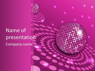 Disco Spotlight Lights PowerPoint Template