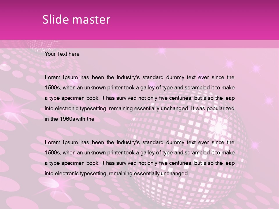 Disco Spotlight Lights PowerPoint Template