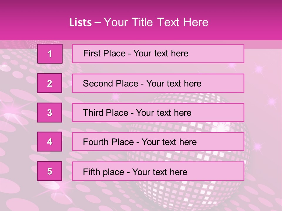 Disco Spotlight Lights PowerPoint Template