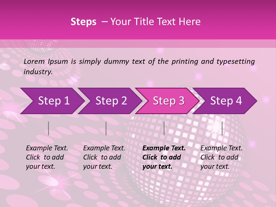Disco Spotlight Lights PowerPoint Template