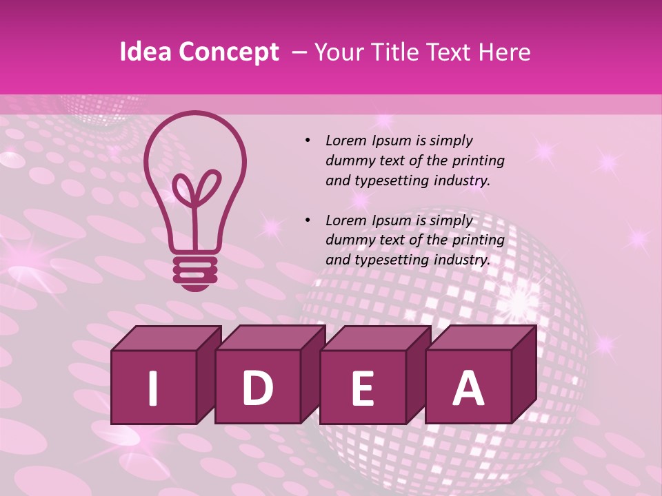 Disco Spotlight Lights PowerPoint Template