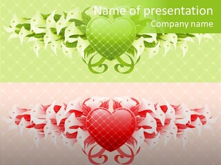 Pink Calla Art PowerPoint Template