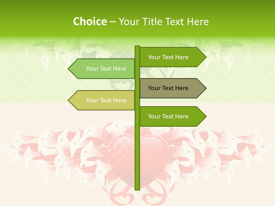 Pink Calla Art PowerPoint Template