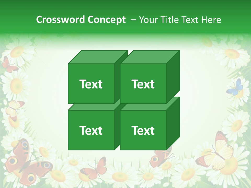 Illustration Blossom Grass PowerPoint Template