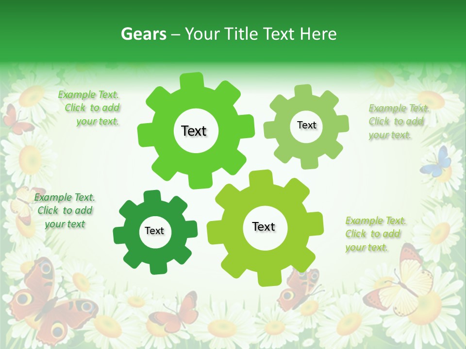 Illustration Blossom Grass PowerPoint Template