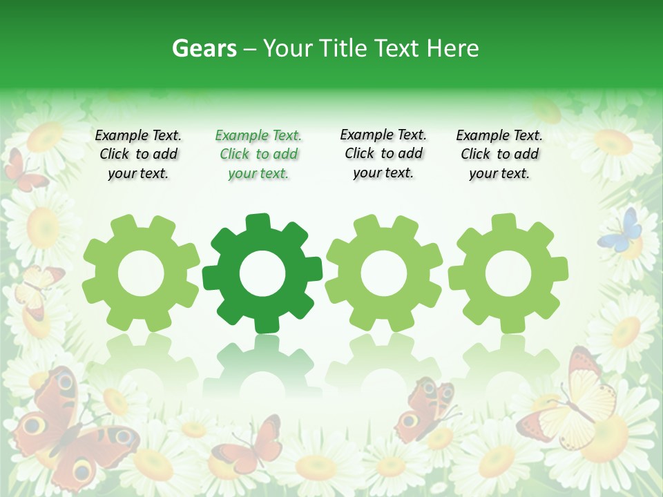 Illustration Blossom Grass PowerPoint Template