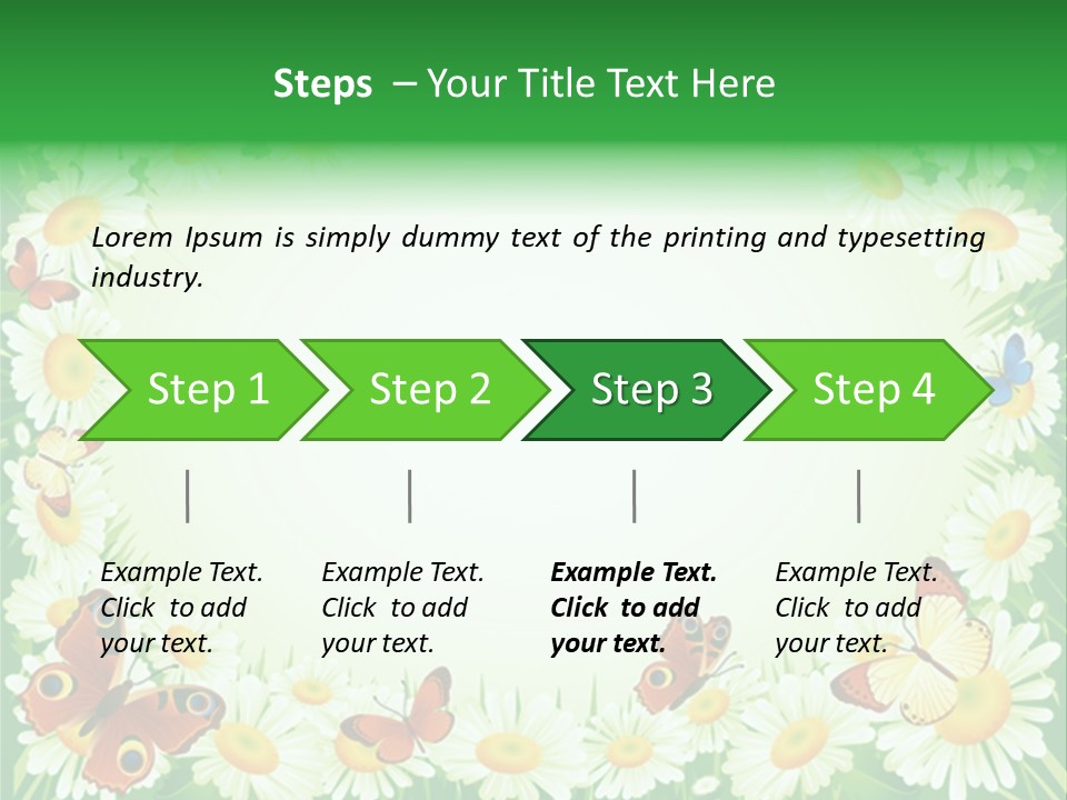 Illustration Blossom Grass PowerPoint Template