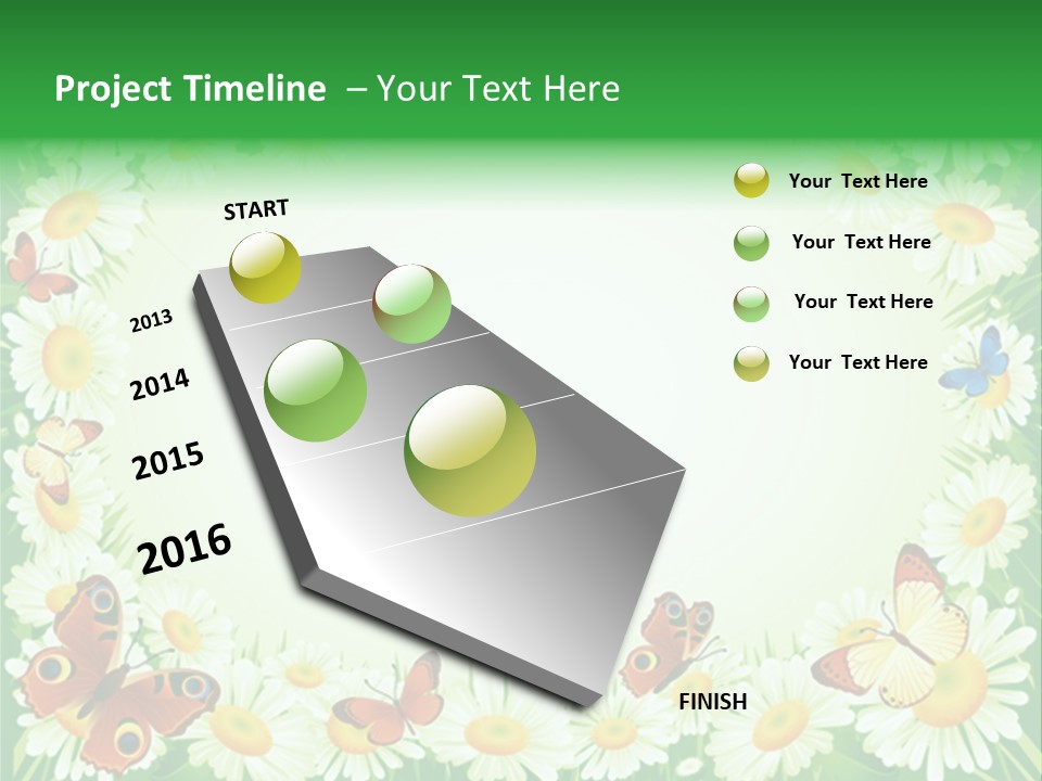 Illustration Blossom Grass PowerPoint Template