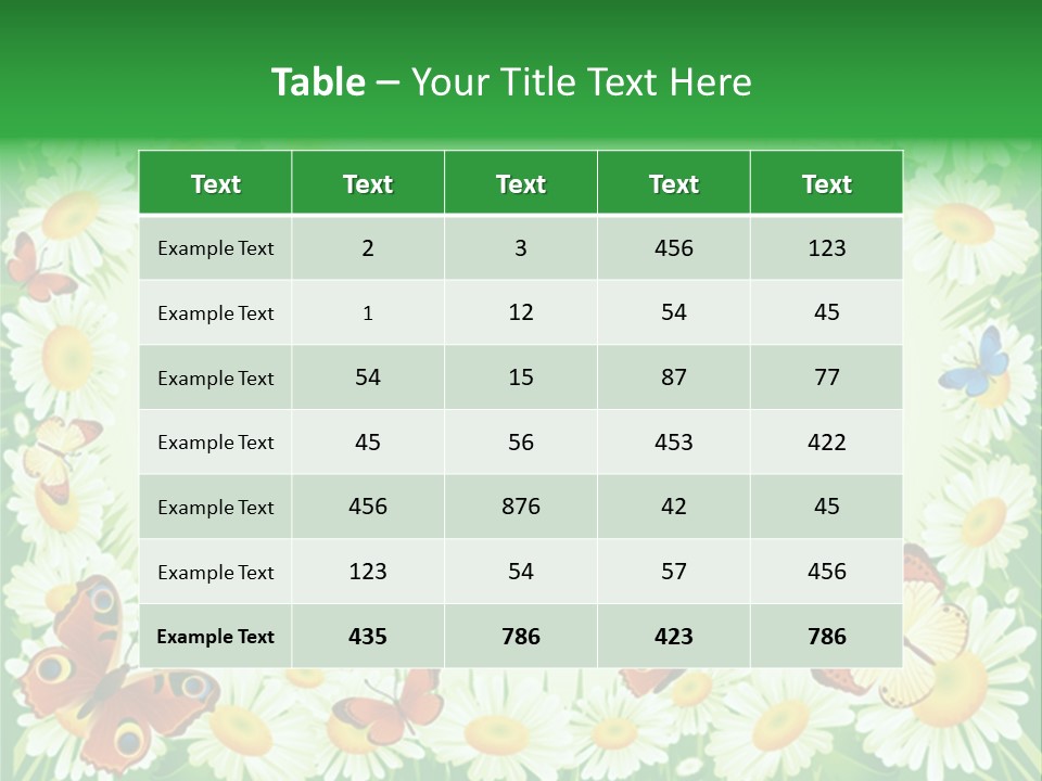 Illustration Blossom Grass PowerPoint Template