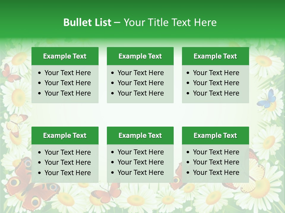 Illustration Blossom Grass PowerPoint Template