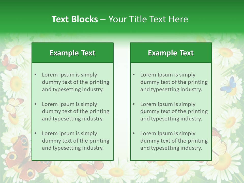 Illustration Blossom Grass PowerPoint Template