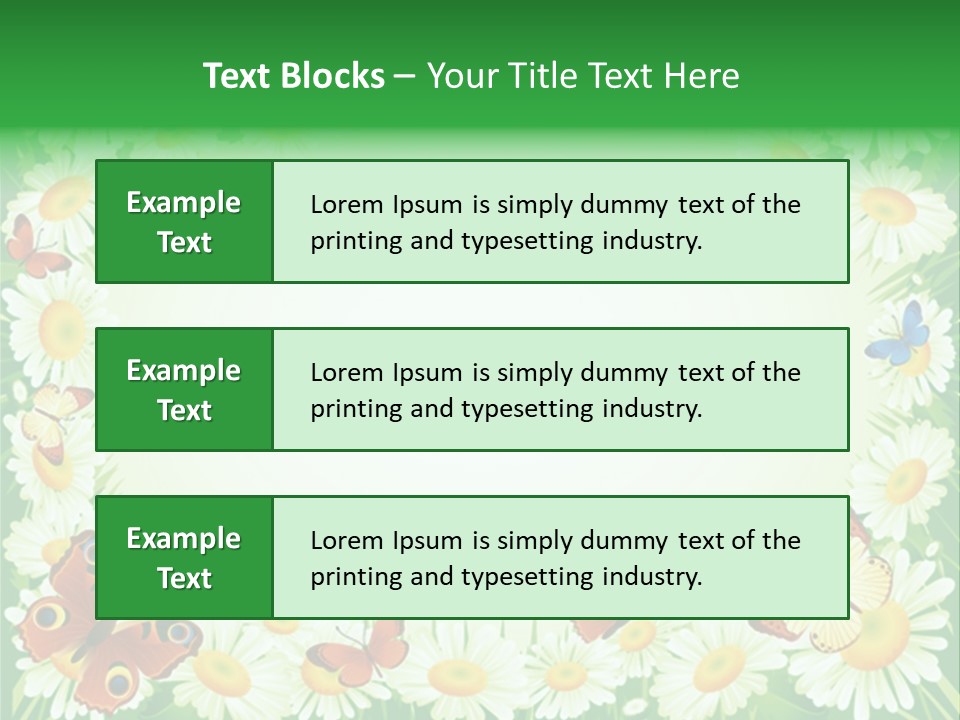 Illustration Blossom Grass PowerPoint Template