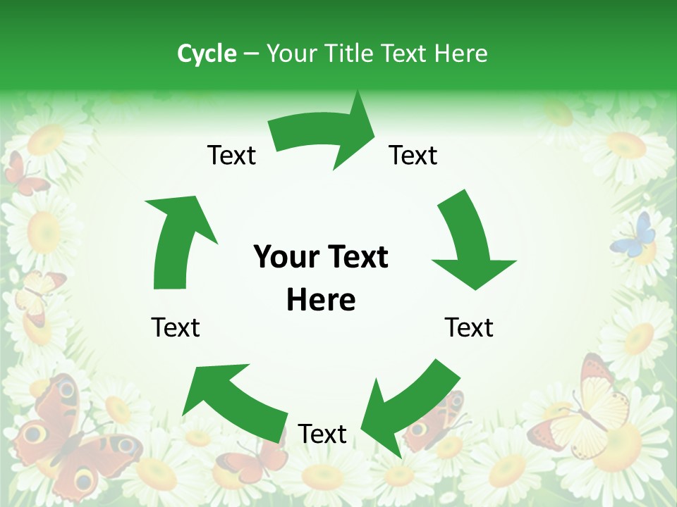 Illustration Blossom Grass PowerPoint Template