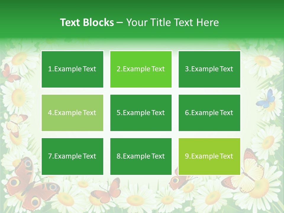 Illustration Blossom Grass PowerPoint Template