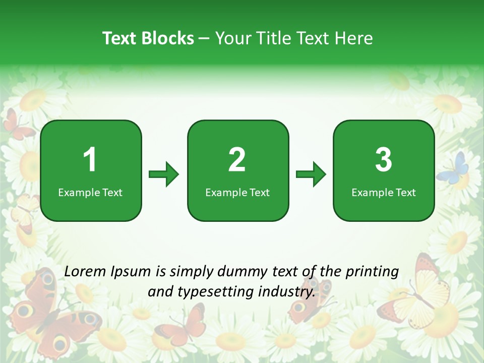 Illustration Blossom Grass PowerPoint Template