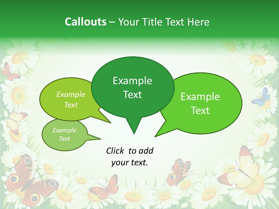 Illustration Blossom Grass PowerPoint Template