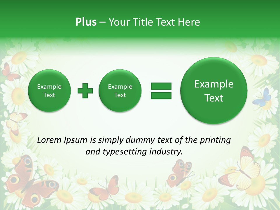 Illustration Blossom Grass PowerPoint Template