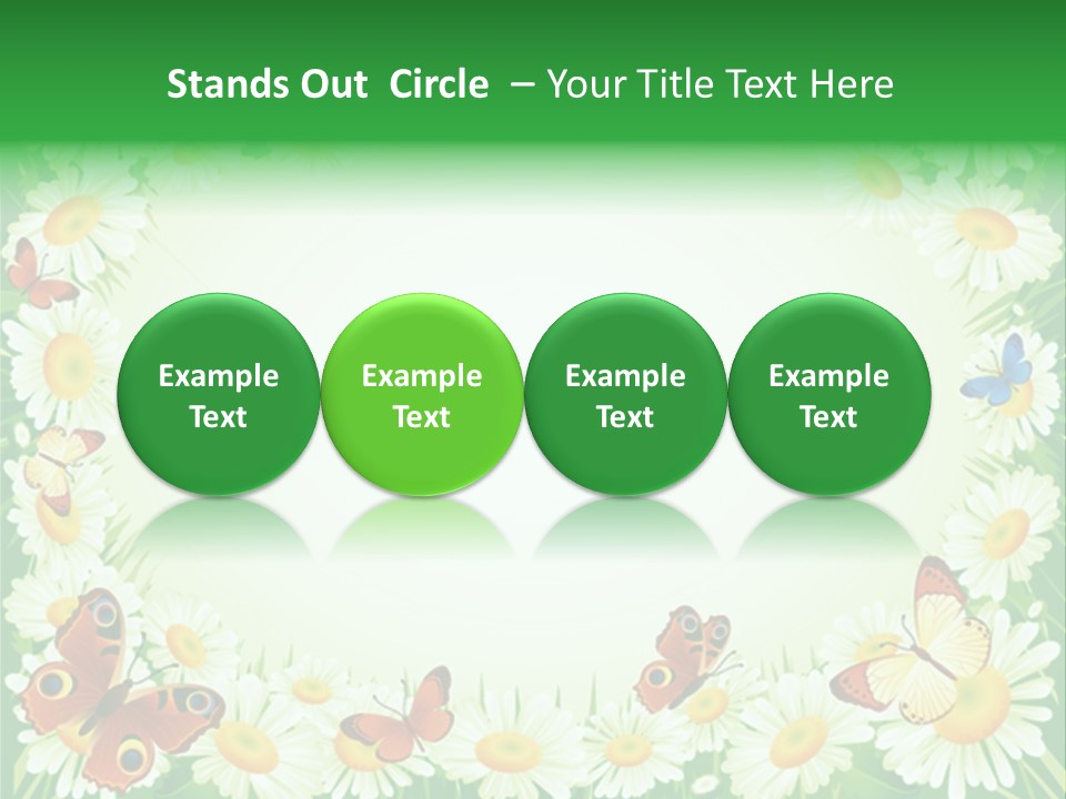 Illustration Blossom Grass PowerPoint Template