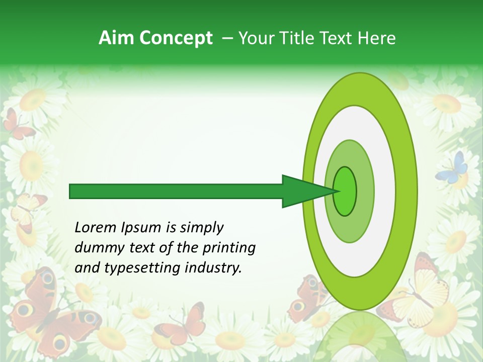 Illustration Blossom Grass PowerPoint Template