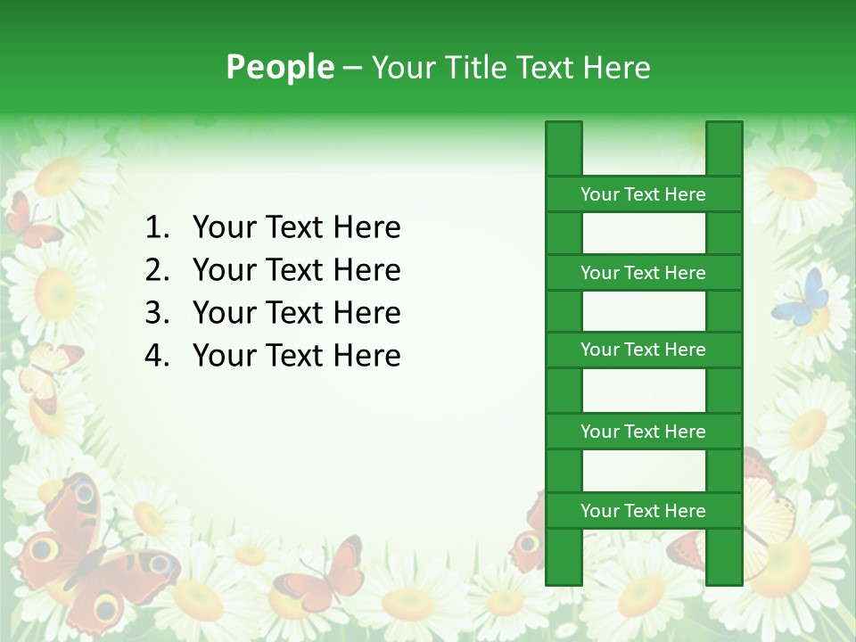 Illustration Blossom Grass PowerPoint Template
