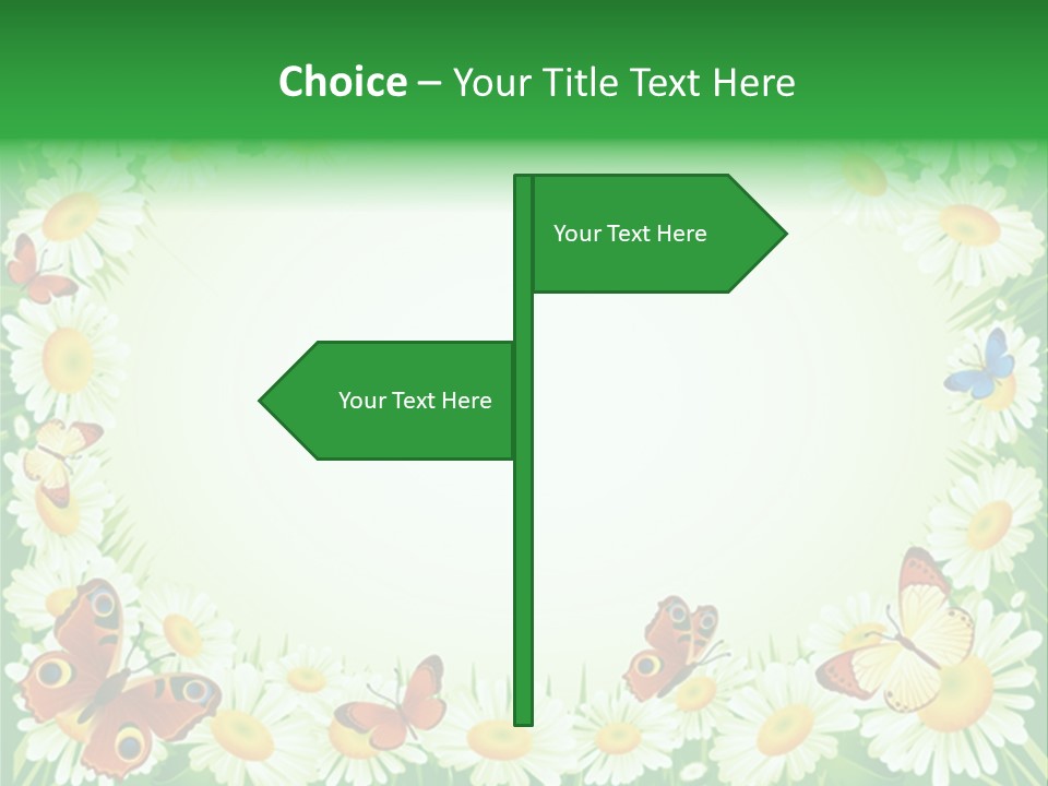 Illustration Blossom Grass PowerPoint Template
