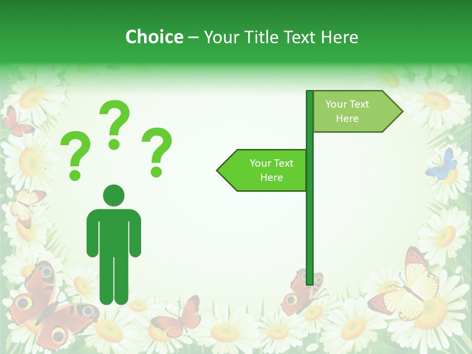 Illustration Blossom Grass PowerPoint Template