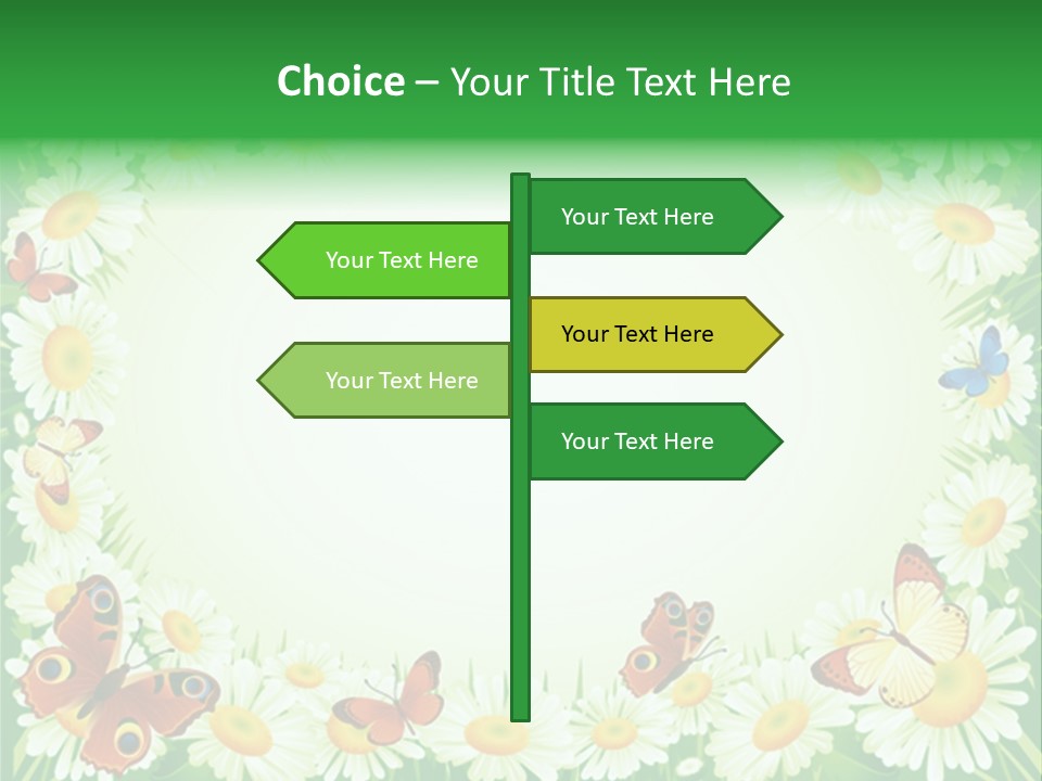 Illustration Blossom Grass PowerPoint Template