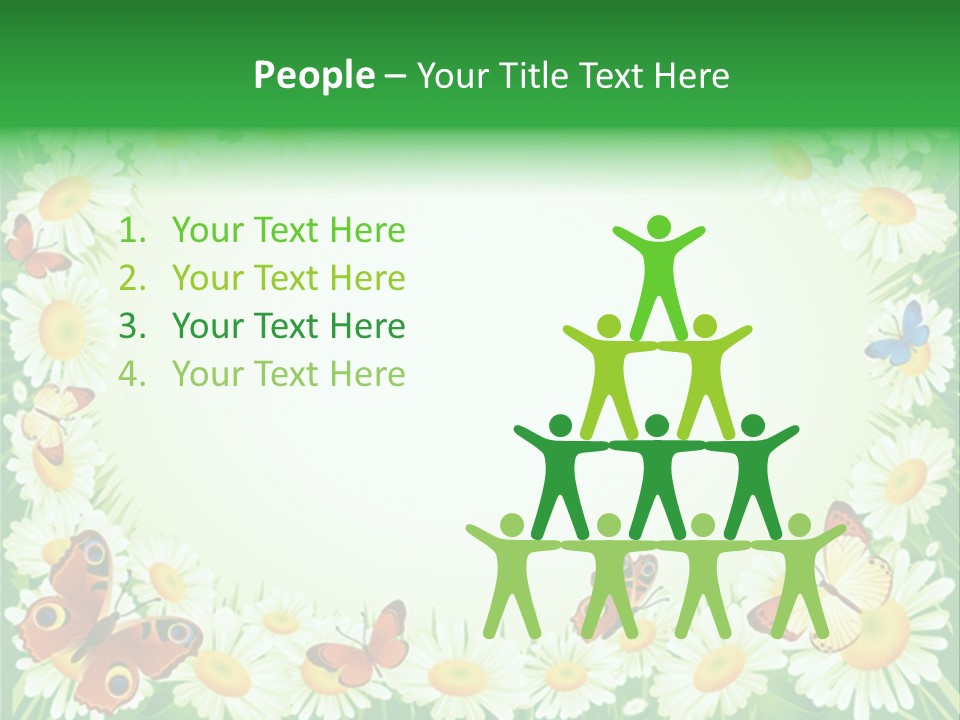 Illustration Blossom Grass PowerPoint Template