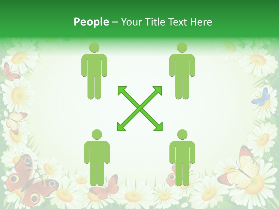 Illustration Blossom Grass PowerPoint Template
