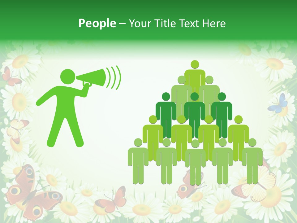Illustration Blossom Grass PowerPoint Template