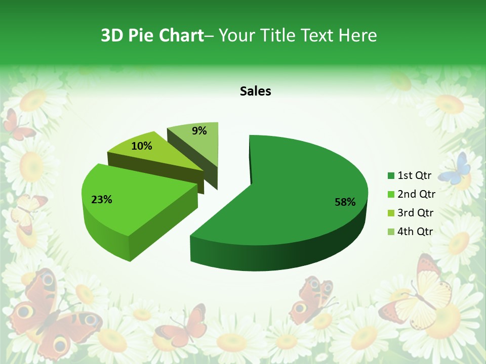 Illustration Blossom Grass PowerPoint Template