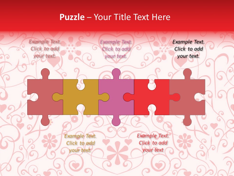 Silhouette Folkart Leaf PowerPoint Template