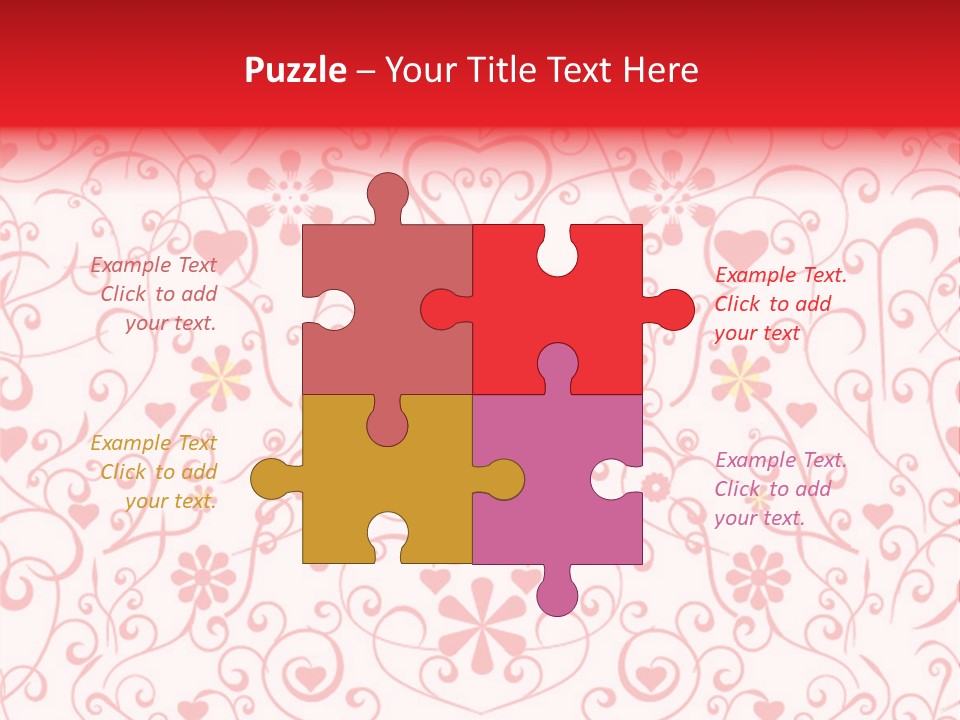 Silhouette Folkart Leaf PowerPoint Template