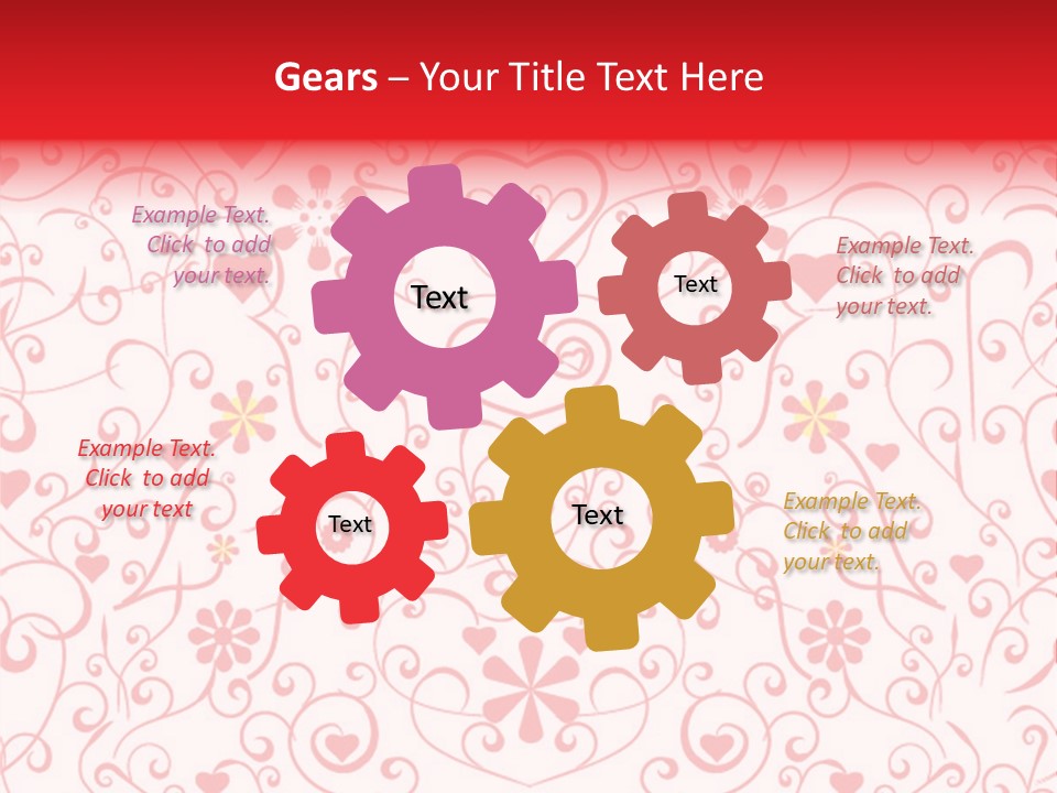 Silhouette Folkart Leaf PowerPoint Template