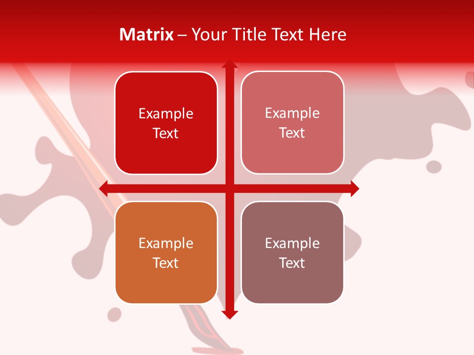 A Red Heart With A Paintbrush In The Middle Of It PowerPoint Template
