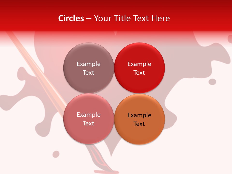A Red Heart With A Paintbrush In The Middle Of It PowerPoint Template