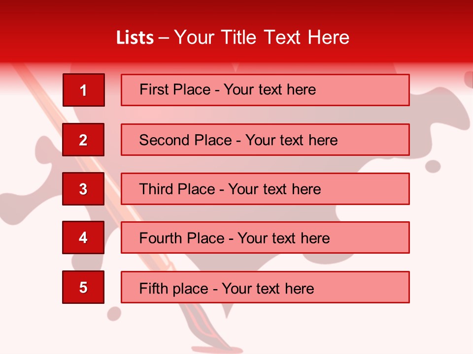 A Red Heart With A Paintbrush In The Middle Of It PowerPoint Template