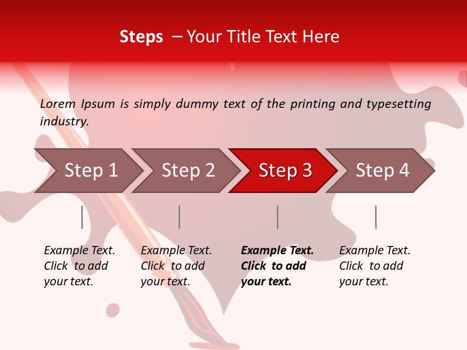 A Red Heart With A Paintbrush In The Middle Of It PowerPoint Template