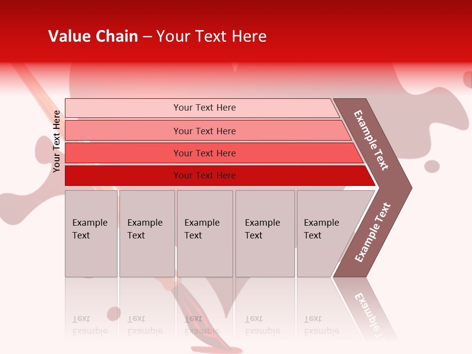 A Red Heart With A Paintbrush In The Middle Of It PowerPoint Template