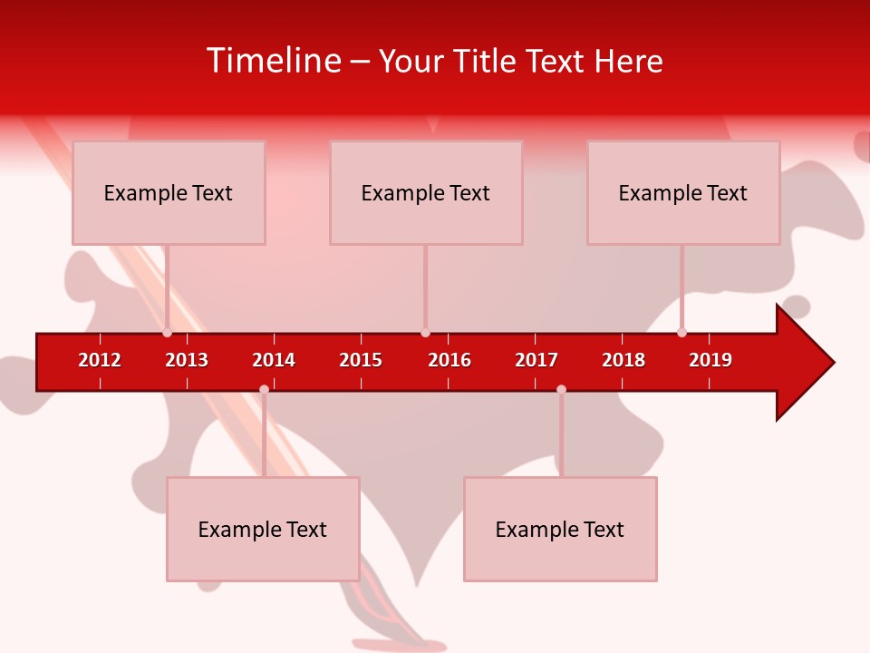 A Red Heart With A Paintbrush In The Middle Of It PowerPoint Template