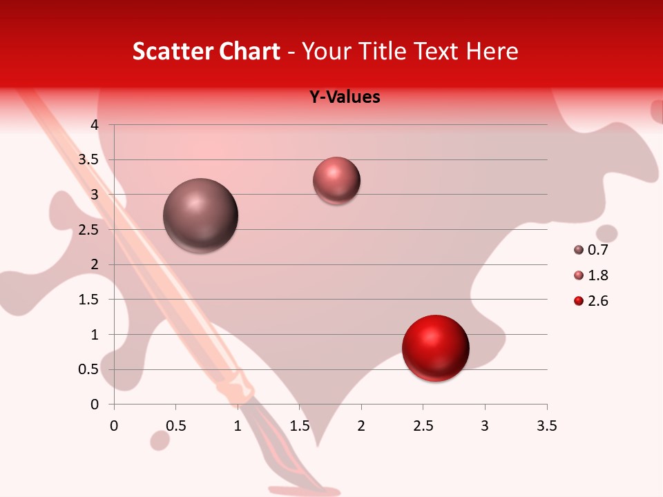 A Red Heart With A Paintbrush In The Middle Of It PowerPoint Template