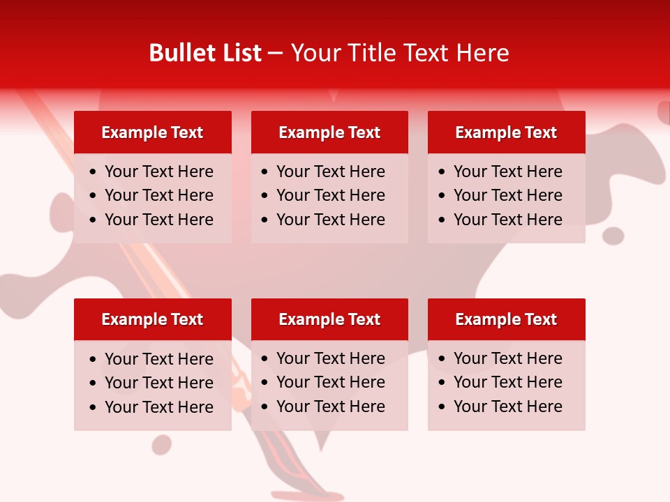 A Red Heart With A Paintbrush In The Middle Of It PowerPoint Template