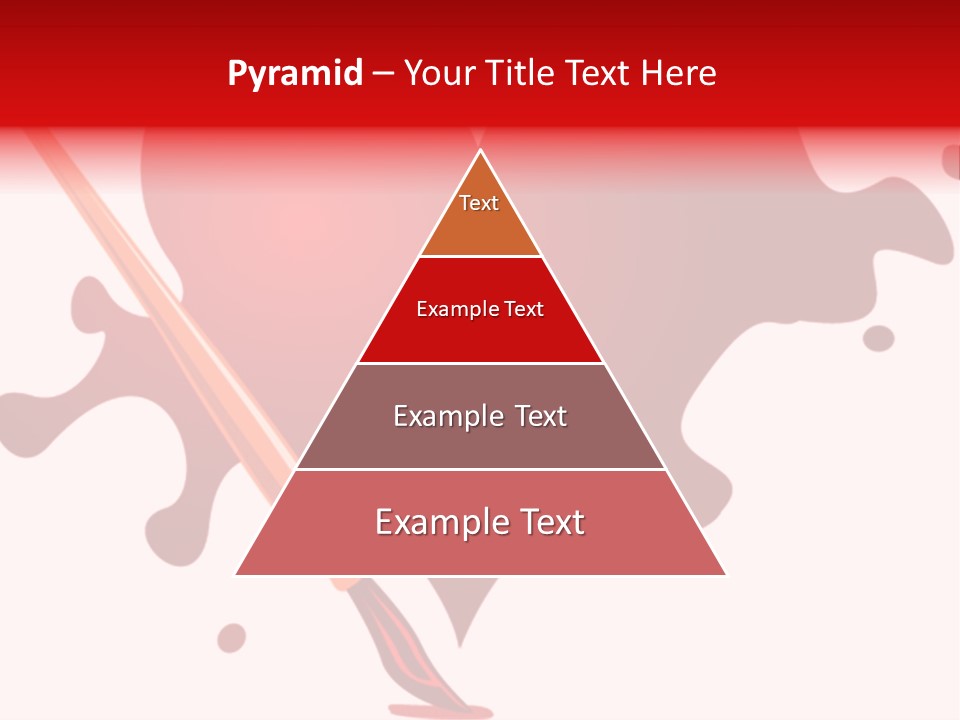 A Red Heart With A Paintbrush In The Middle Of It PowerPoint Template