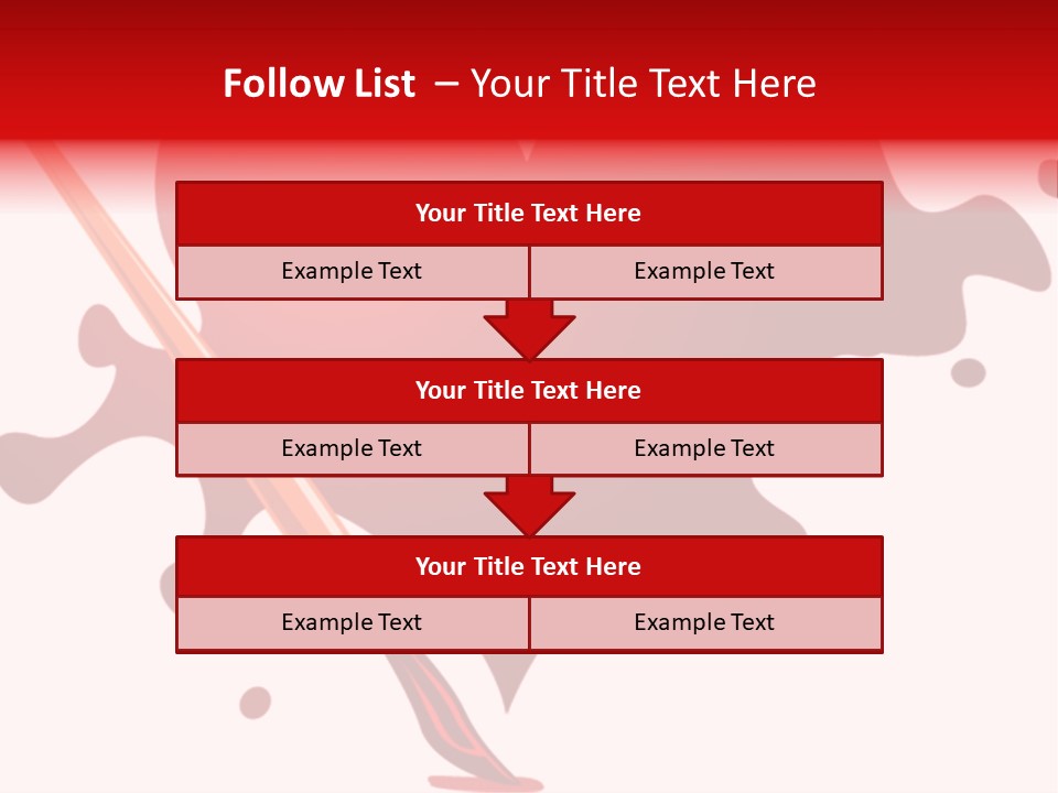 A Red Heart With A Paintbrush In The Middle Of It PowerPoint Template
