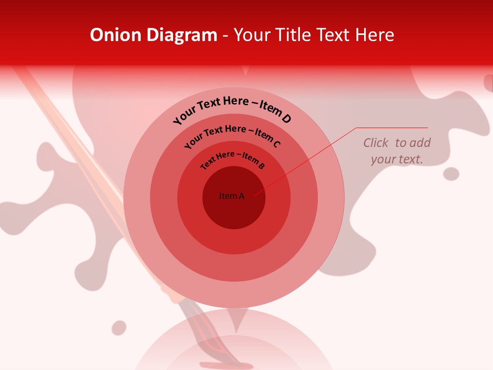 A Red Heart With A Paintbrush In The Middle Of It PowerPoint Template