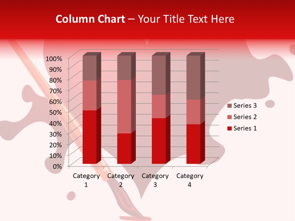A Red Heart With A Paintbrush In The Middle Of It PowerPoint Template