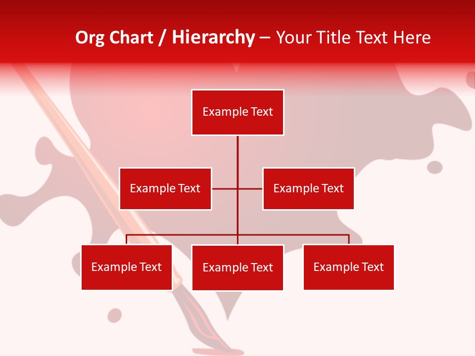 A Red Heart With A Paintbrush In The Middle Of It PowerPoint Template
