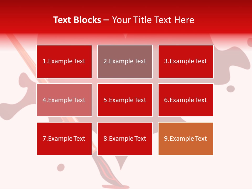 A Red Heart With A Paintbrush In The Middle Of It PowerPoint Template